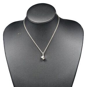 TIFFANY&Co. Atlas cube Necklace Silver925 7.18g Women